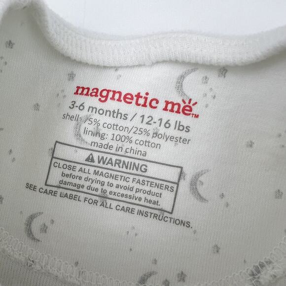 Magnetic Me White Velour Magnet Closure Sleeper - Picture 5 of 8